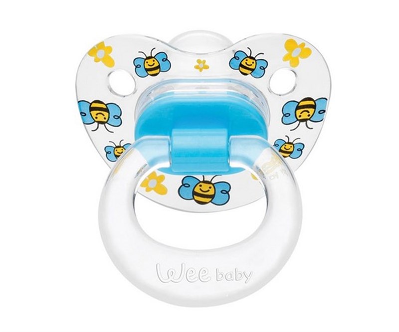 Wee Baby Şeffaf Desenli Damaklı Emzik No3 18Ay+