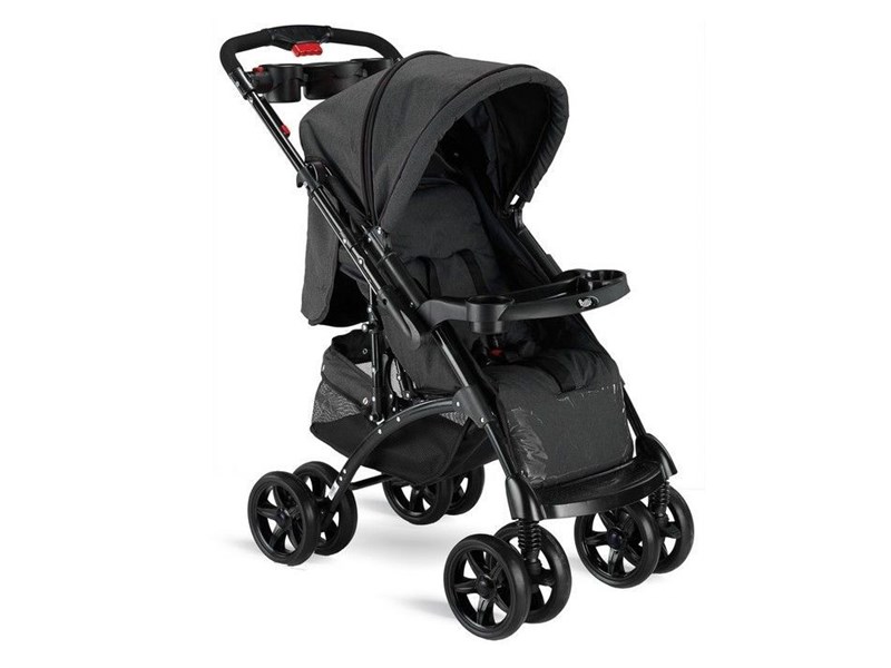 Babyhope BH-609 Polo Çift Yönlü Bebek Arabası - Siyah