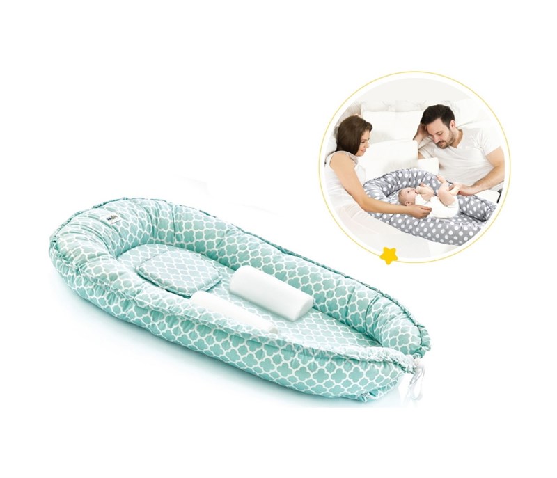 Babyjem Anne & Baba Yanı Bebek Yatağı - Yeşil