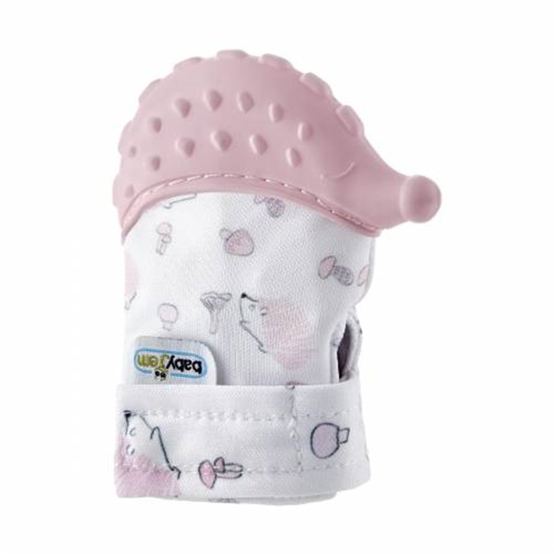 Babyjem Diş Kaşıyıcı Eldiven Kirpi Pembe