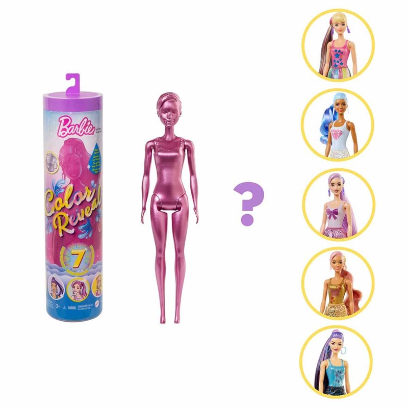 Barbie Color Reveal Renk Değiştiren Sürpriz Bebek GWC55