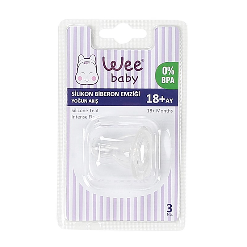 Wee Baby Silikon Biberon Emziği No:3 Yoğun Akış 18 Ay+