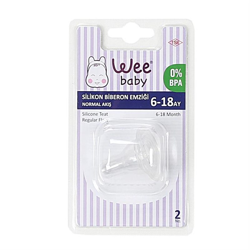 Wee Baby Silikon Biberon Emziği No:2 Orta Akış 6-18 Ay