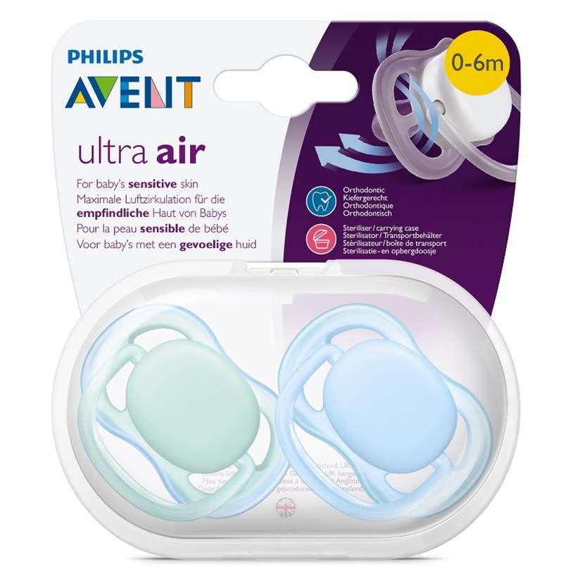 Philips Avent SCF244/20 Ultra Air Silikon Emzik 0-6 Ay Renkli Erkek