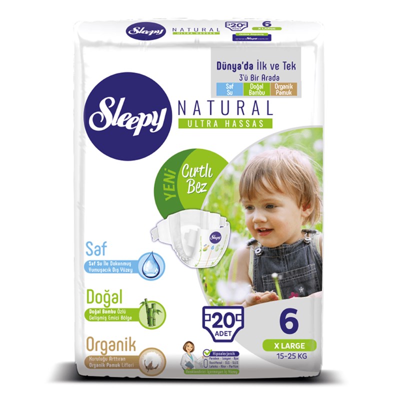 Sleepy Bebek Bezi 6 Beden X Large 20 li 15-25Kg