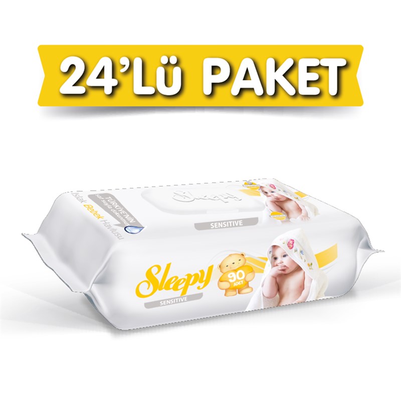Sleepy Sensitive Islak Havlu Mendil 90lı - 24 Adet (2160Yaprak)
