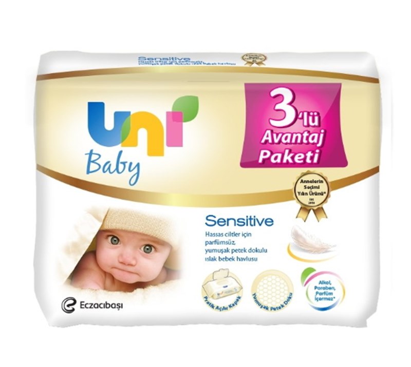 Uni Baby Sensitive Islak Havlu 3x56 adet