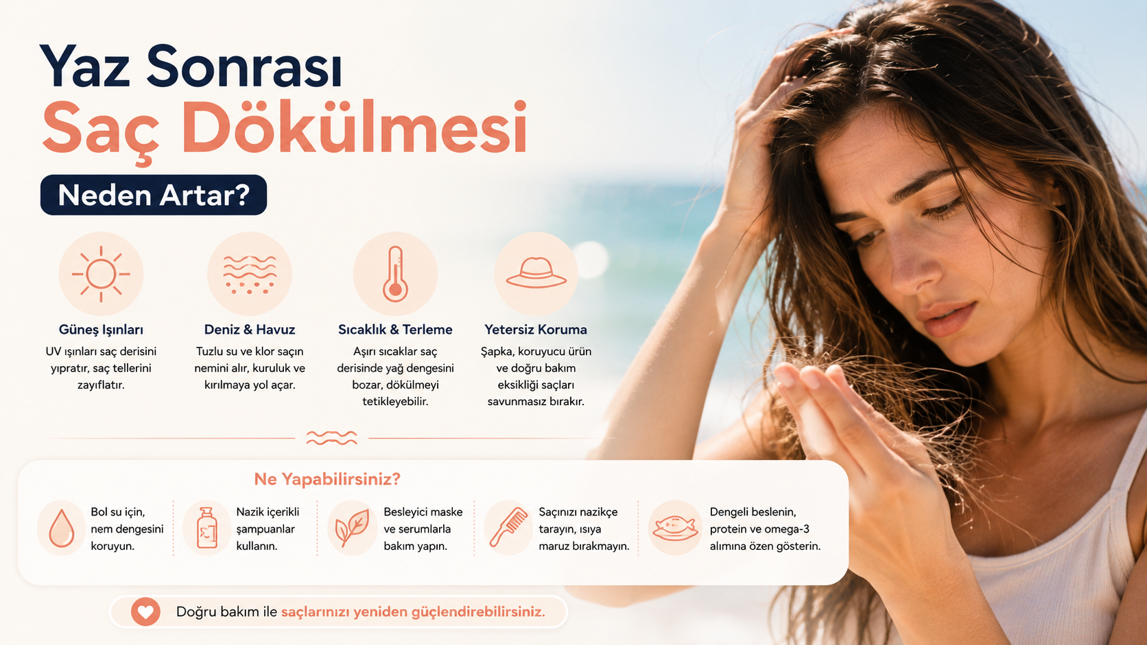Yaz Sonrası Saç Dökülmesi Neden Artar? Neler Yapılmalı?