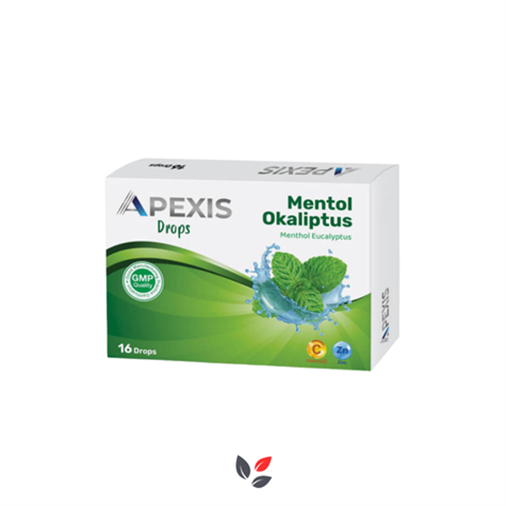 Apexis Drops Mentol Okaliptus Aromalı Pastil 16'lı