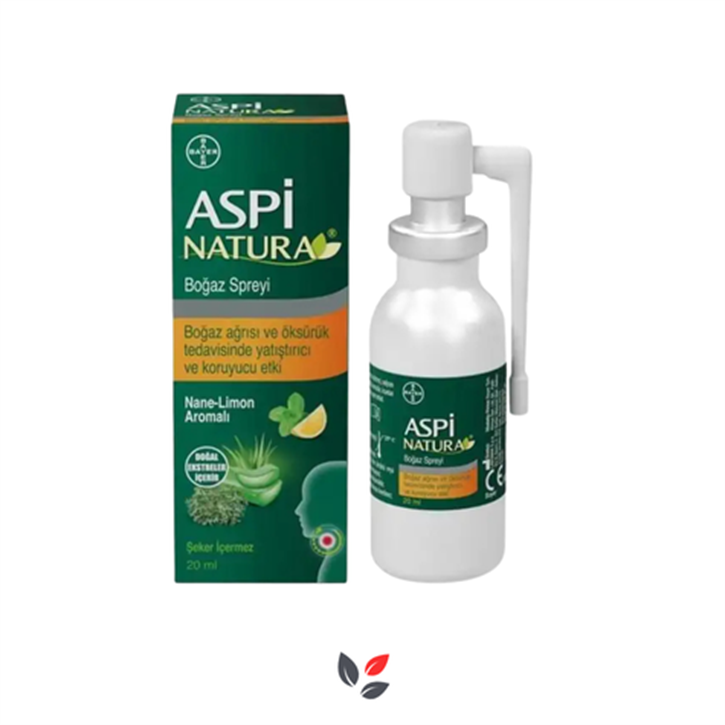 Aspi Natura Boğaz Spreyi Nane-Limon Aromalı 20 ml