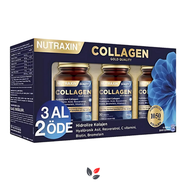 Nutraxin Collagen Beauty Hidrolize Kolajen 3 x 30 Kapsül - 3 AL 2 ÖDE