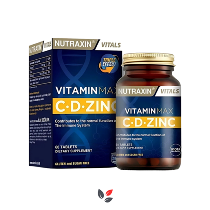 Nutraxin Vitals Vitamin Max C - D -Çinko 60 Tablet