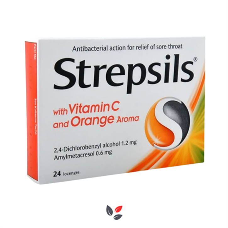 Strepsils C Vitaminli Portakal Aromalı 24 Adet