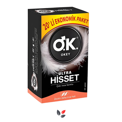 Okey Prezervatif Ultra Hisset 20'li - Ekonomik Paket