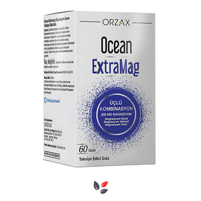 Orzax Ocean ExtraMag Üçlü Magnezyum Kombinasyonu 60 Tablet