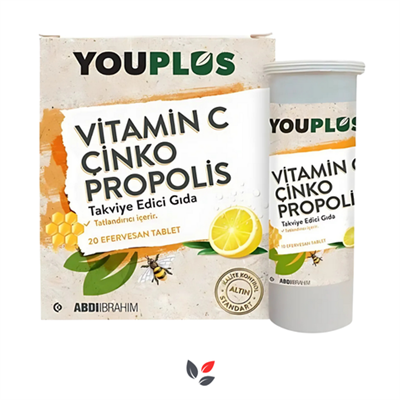Youplus Vitamin C Çinko Propolis 20 Efervesan Tablet