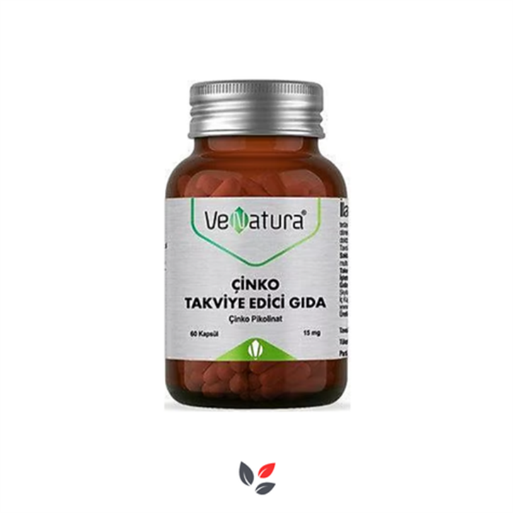 Venatura Çinko Takviye Edici Gıda 15 mg 60 Kapsül