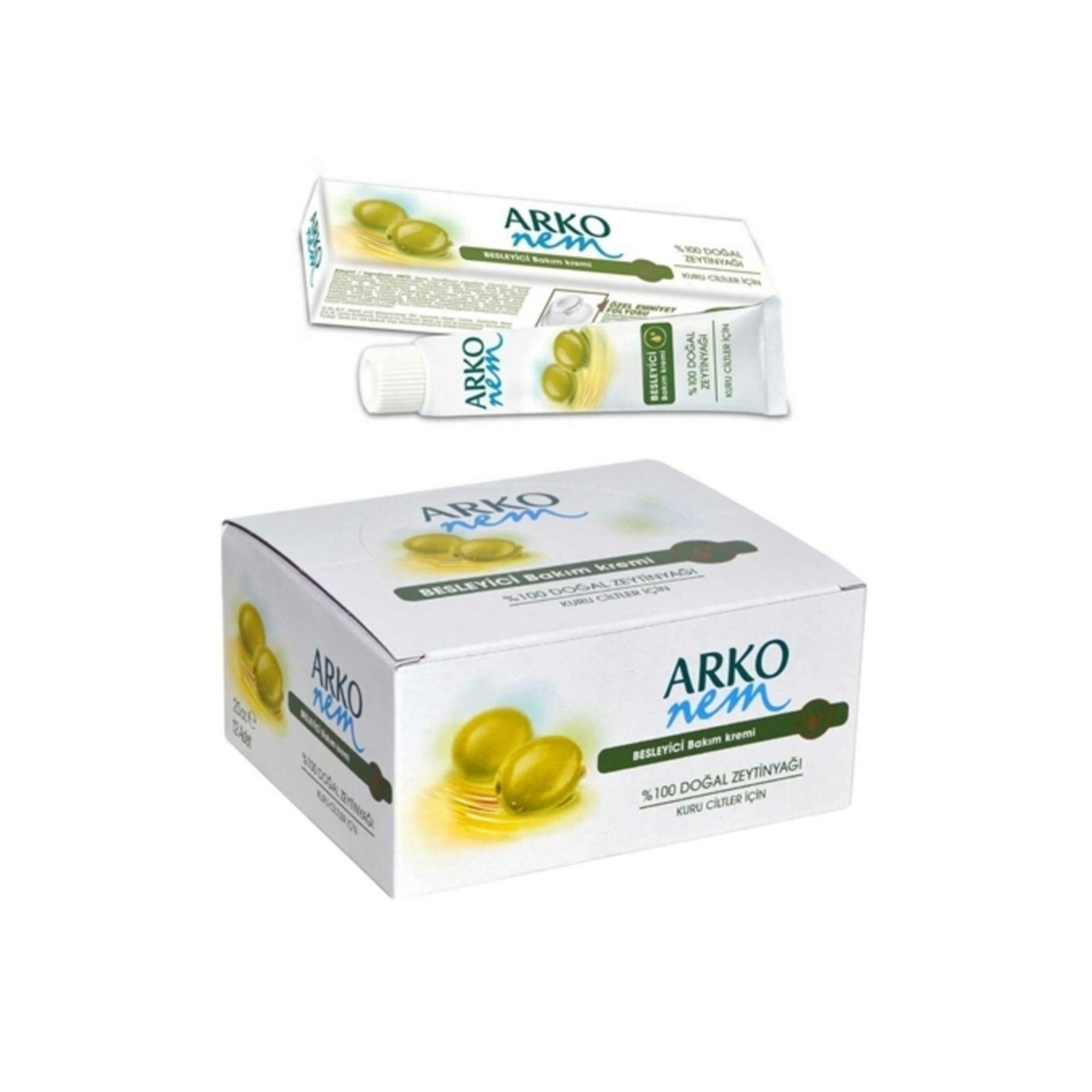 Arko Nem Doğal Zeytinyağlı Tüp Krem 20 ml x 12 Adet