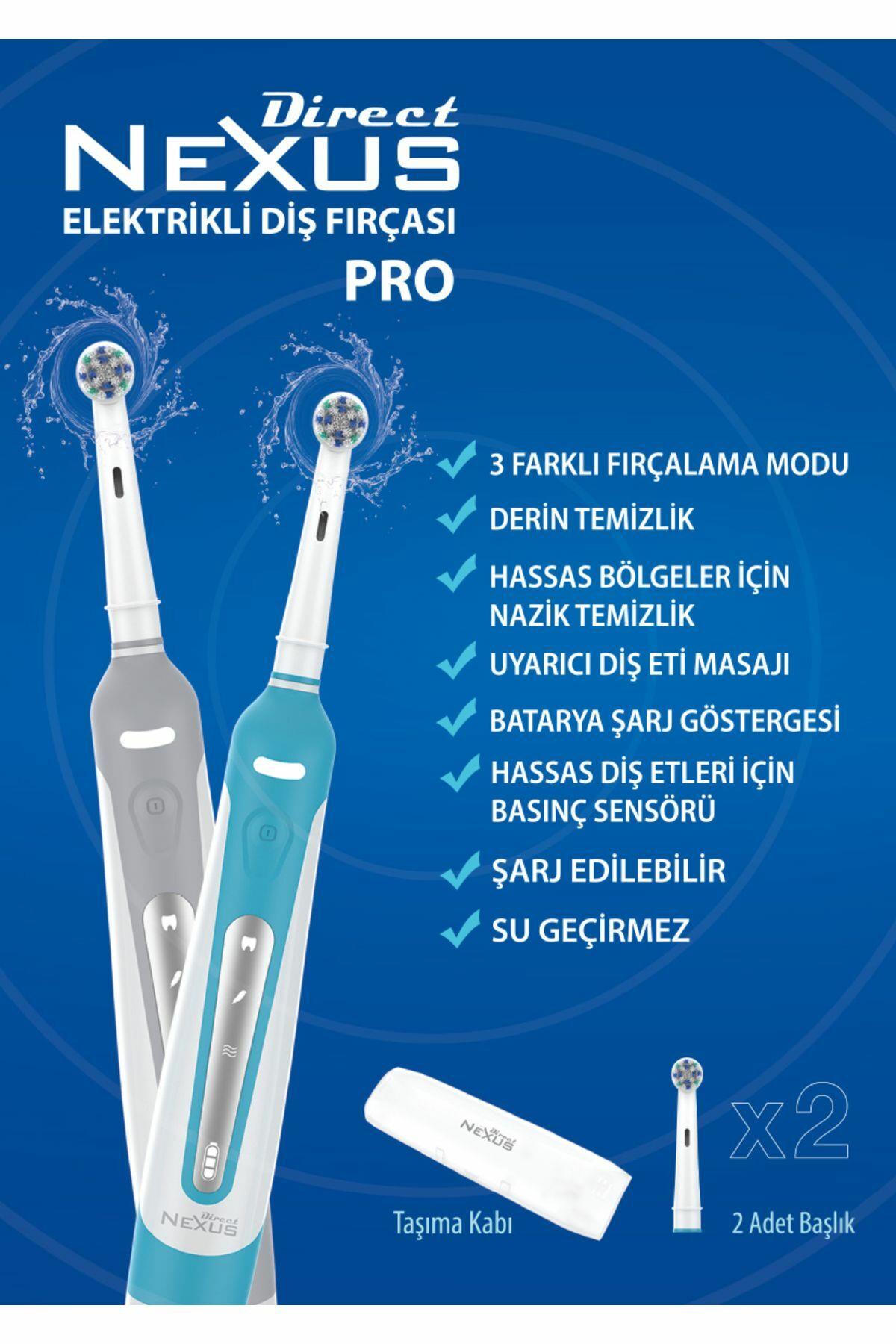 Direct Nexus Elektrikli Diş Fırçası Pro - Profesyonel Diş Bakımı İçin Güçlü  ve Etkili