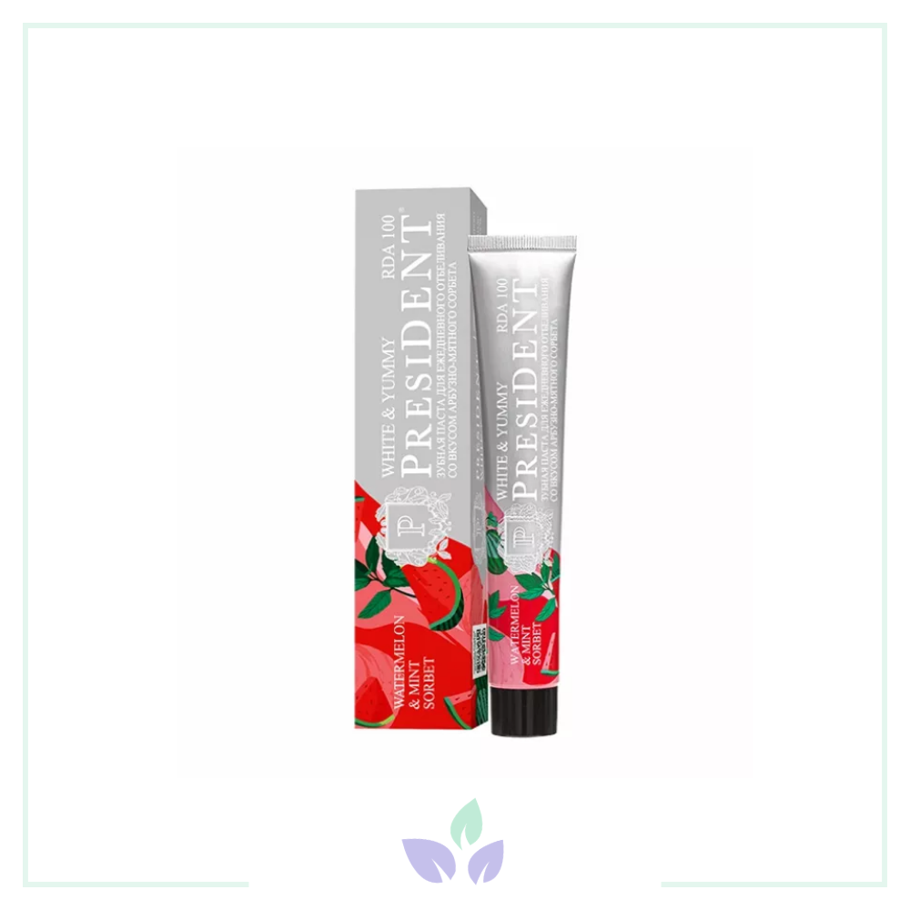 President Diş Macunu White Yummy Watermelon Mint 75 gr | Karpuz ve Nane ...