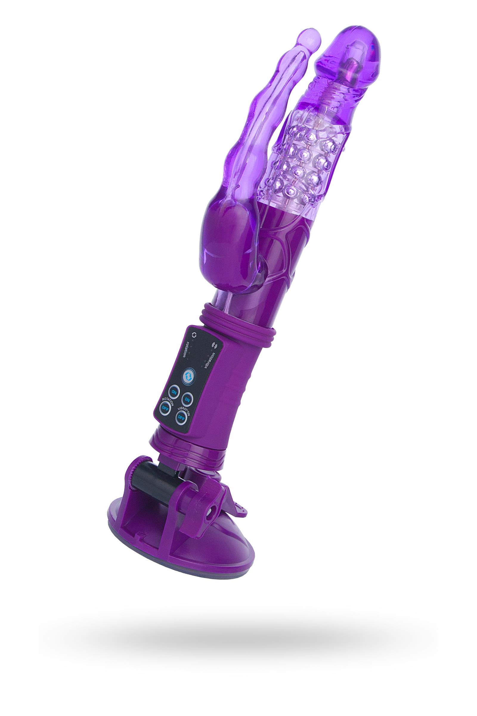 A-Toys by TOYFA  Anal-Vajinal Vantuzlu Vibratör, mor, 22 cm