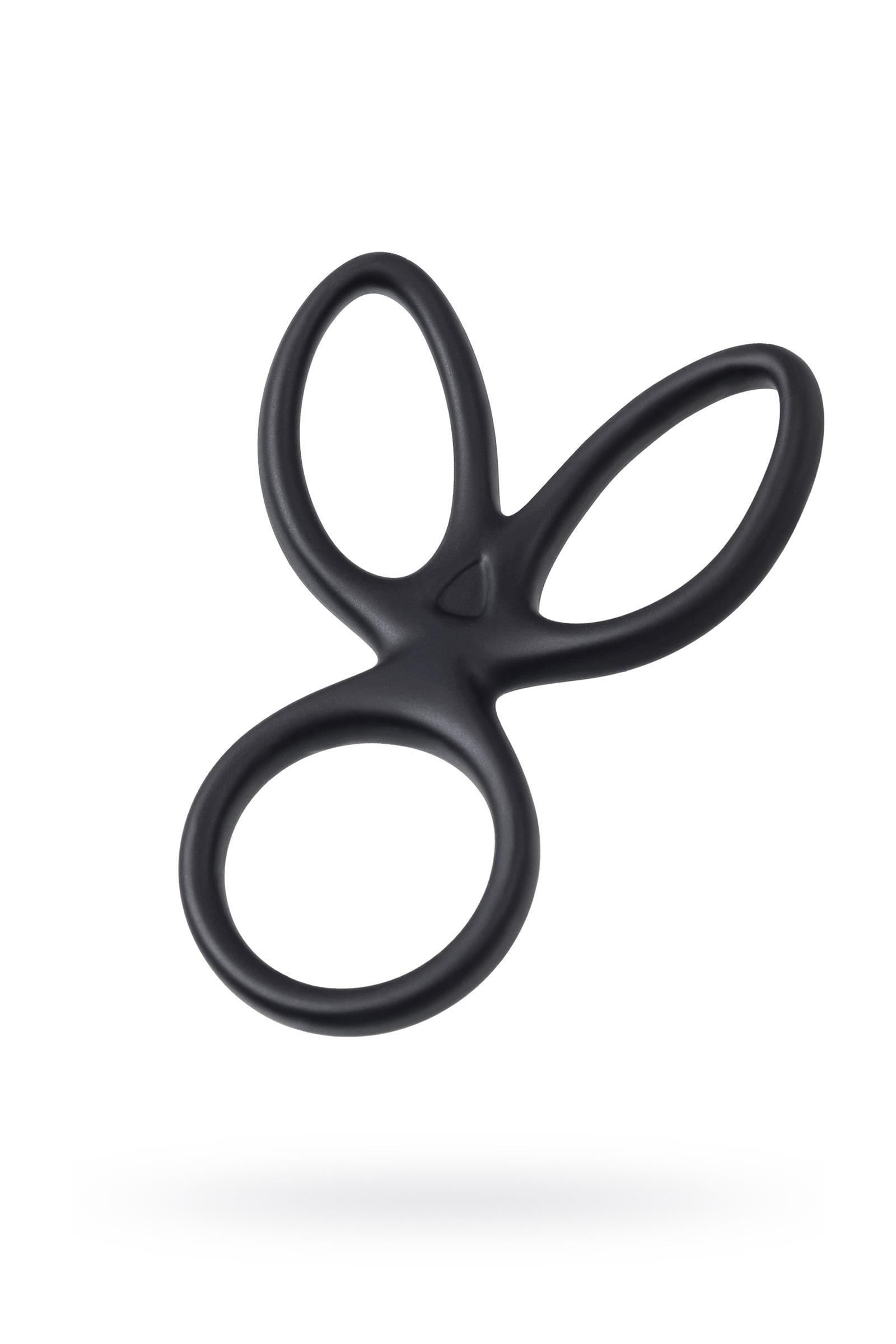 A-Toys by TOYFA KRAKEN Üçlü Penis Halkası, Silikon, Siyah, 10 cm