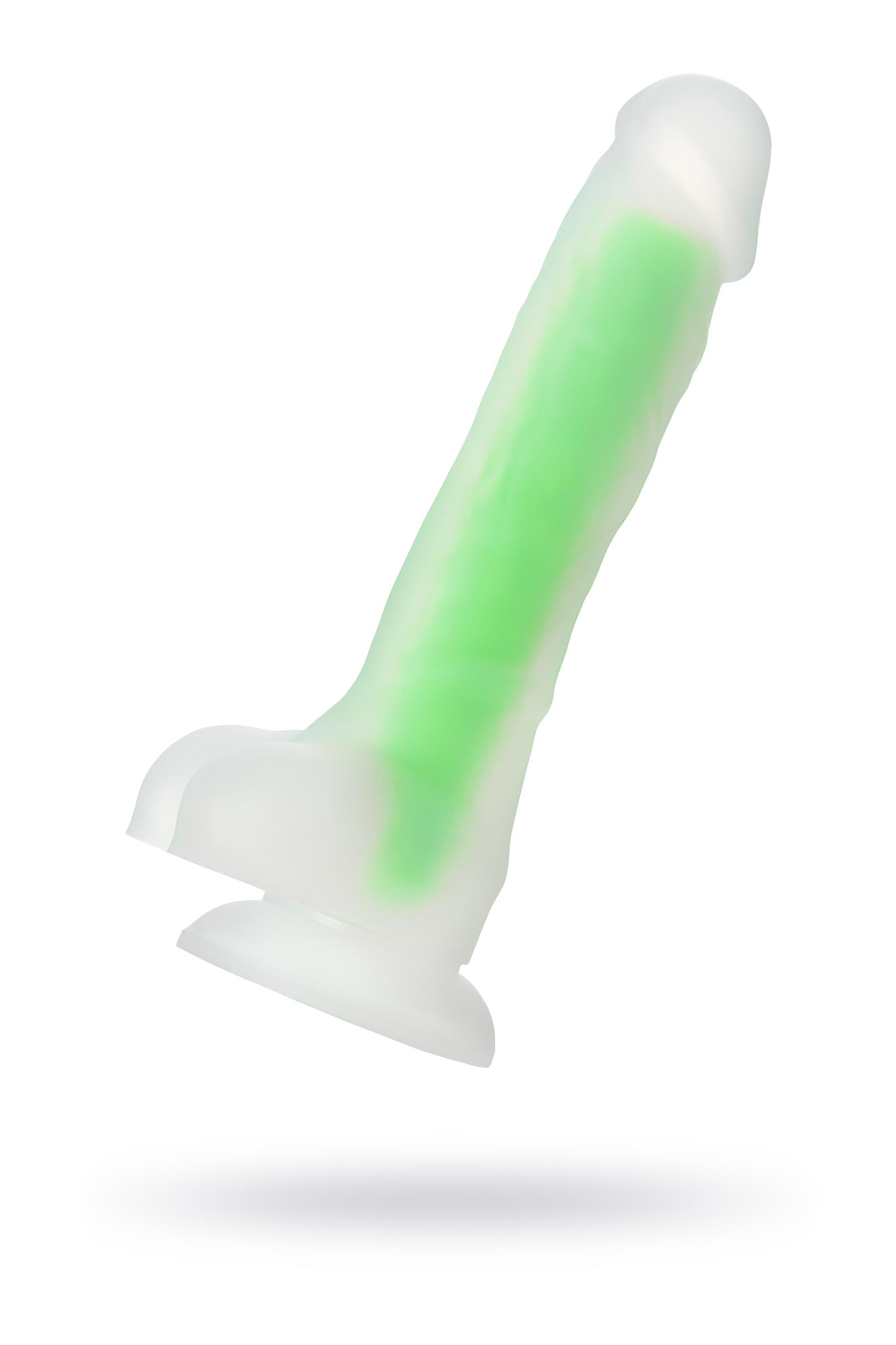 Beyond by Toyfa  Wade Glow Gece Parlayan Dildo, Silikon, Şeffaf, 20 cm