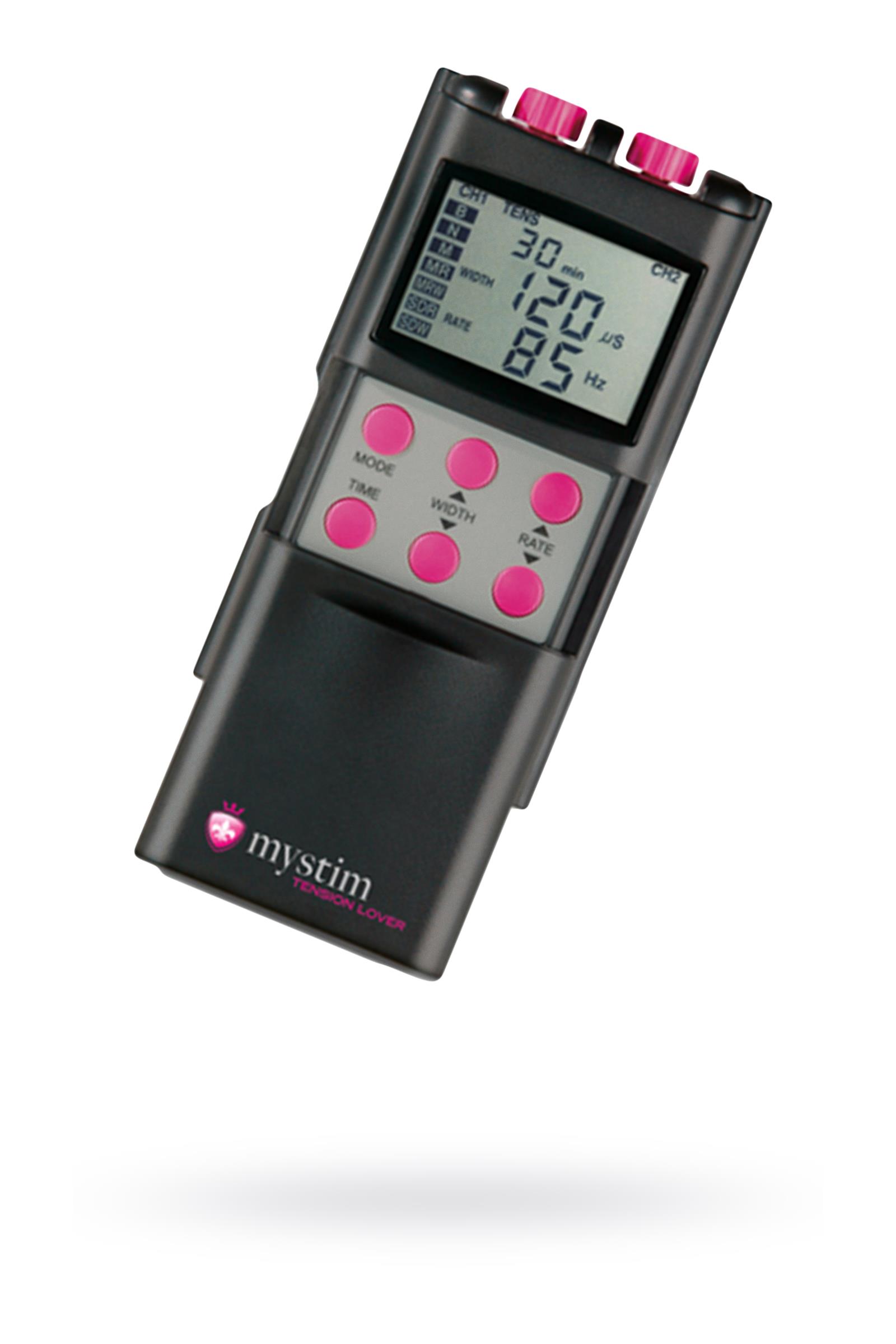 Mystim Tension Lover Digital Dürtü Elektrotlar, 7 Program, siyah