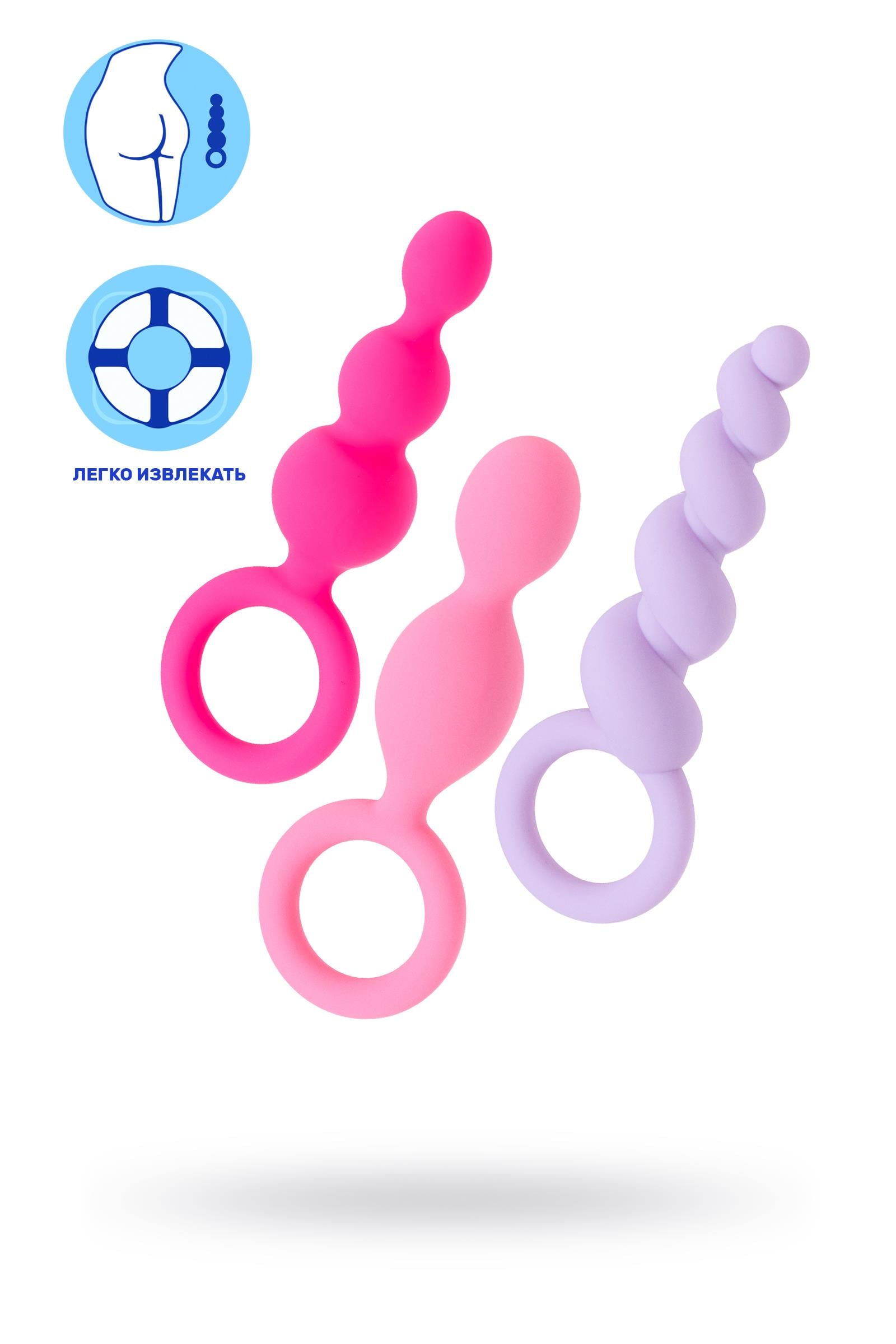 Satisfyer Booty Call (set of 3) Anal Plug Seti, silikon, çeşitli, 13,5 cm
