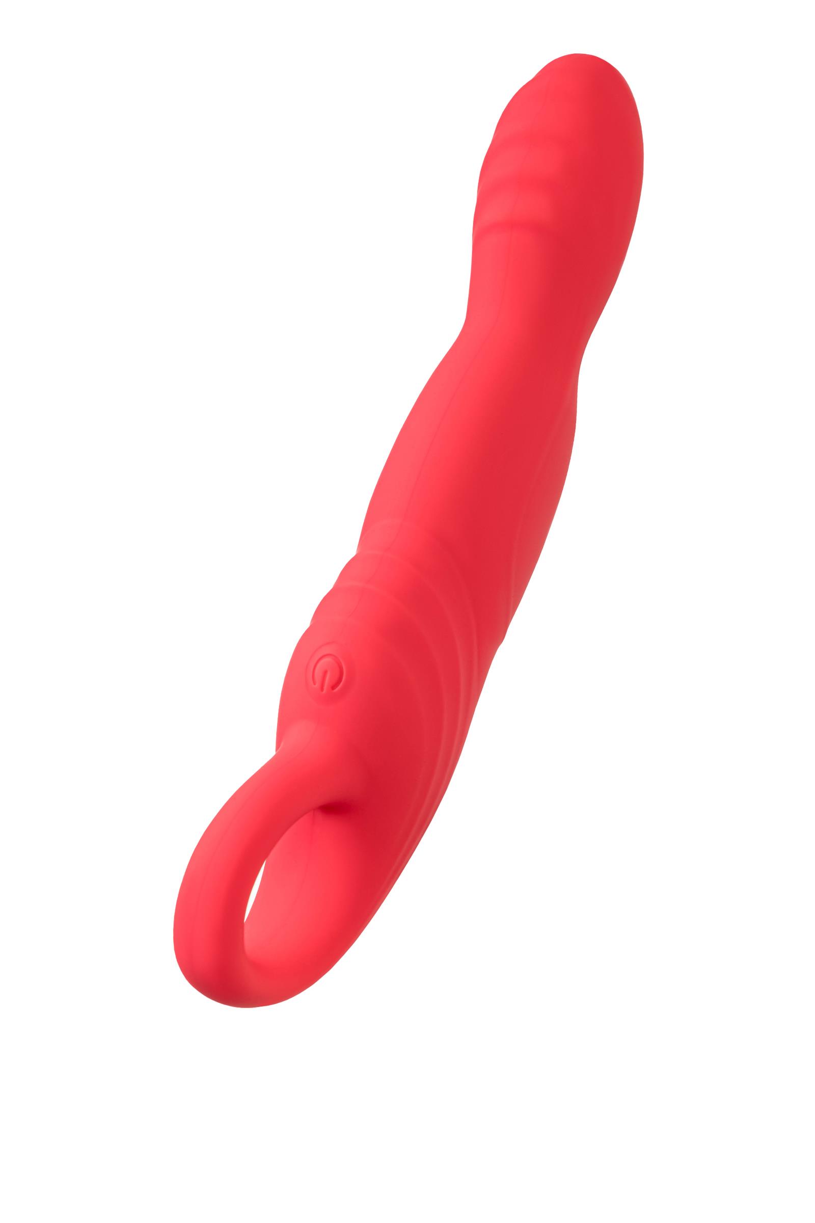 __Вибратор для точки G с двигающейся головкой Flovetta CARNATION, силикон, розовый, 19 см