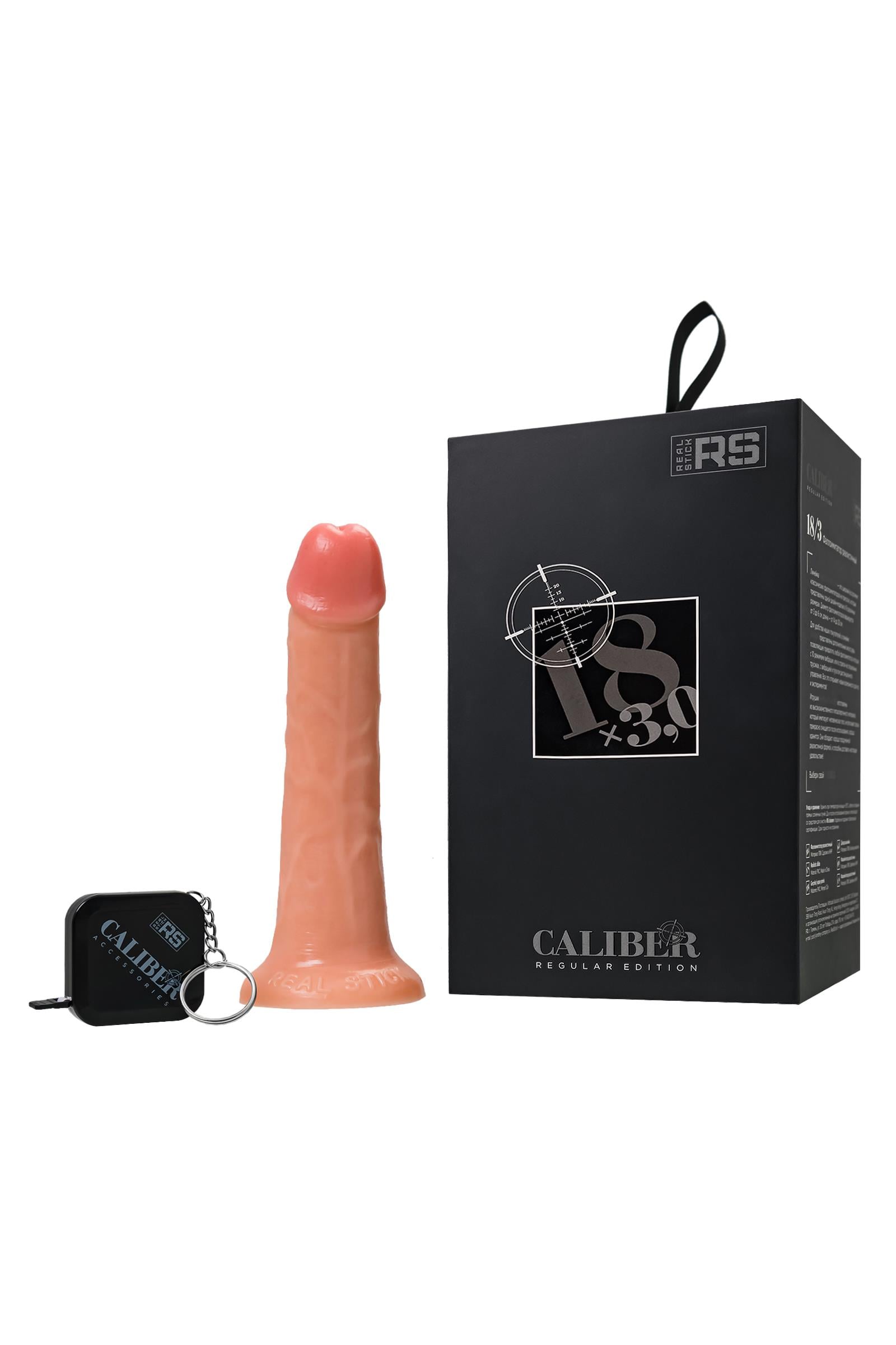 __Фаллоимитатор реалистичный, RealStick CALIBER, 18 см, Ø3