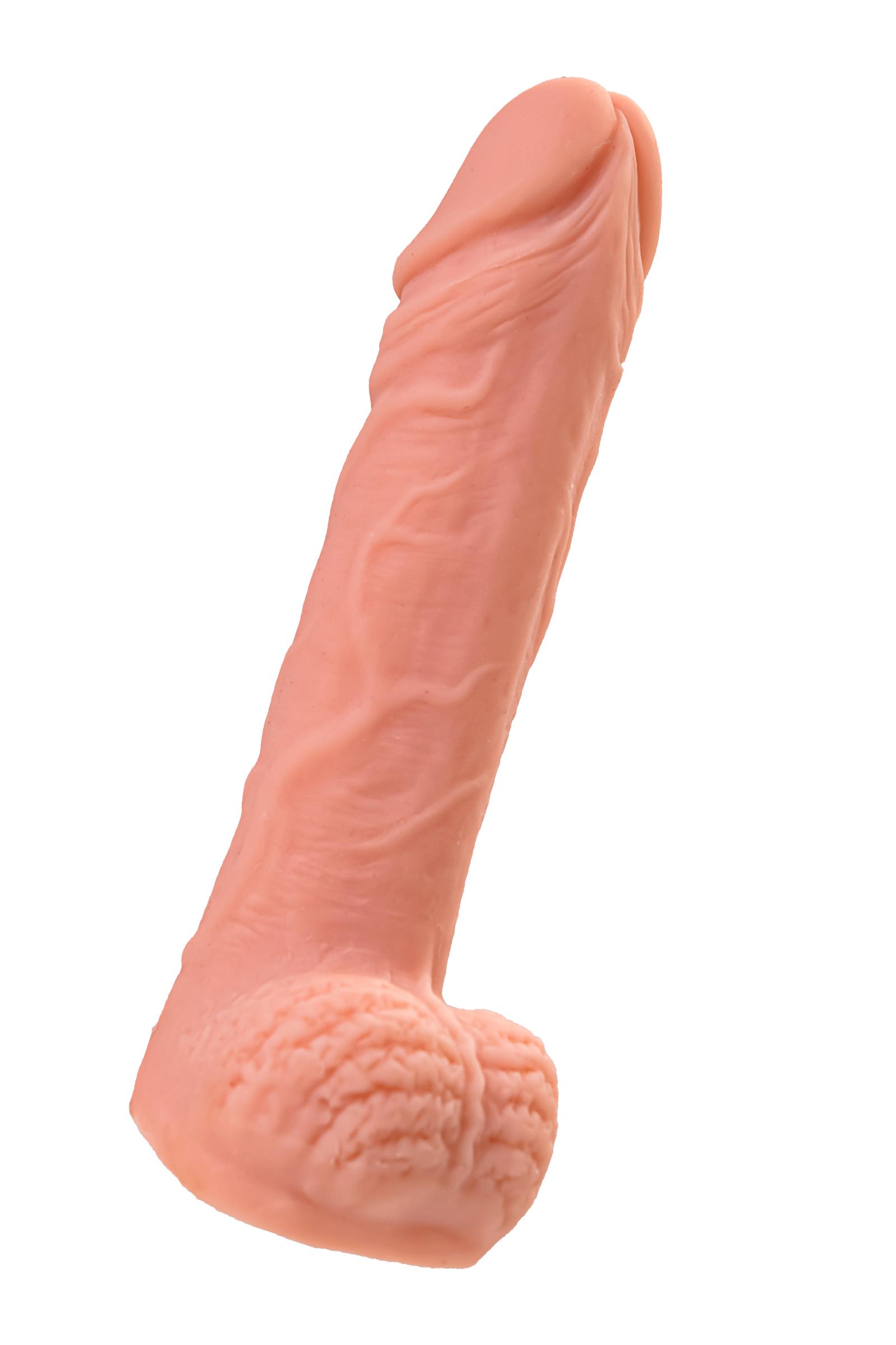 __Насадка на пенис XLover by TOYFA для увеличения размера, с мошонкой, TPE, телесный, 16 см