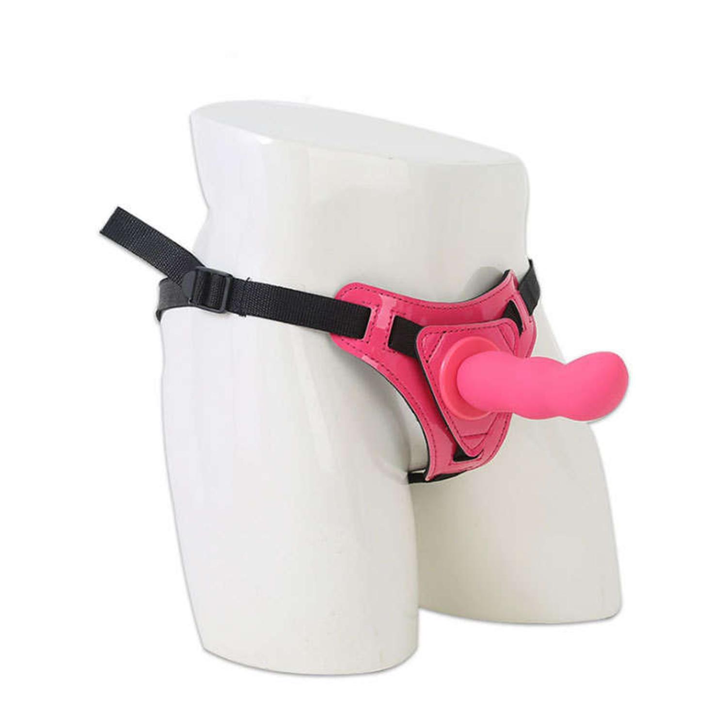 Belden Bağlamalı Modern Dildo Pembe 12,5 cm