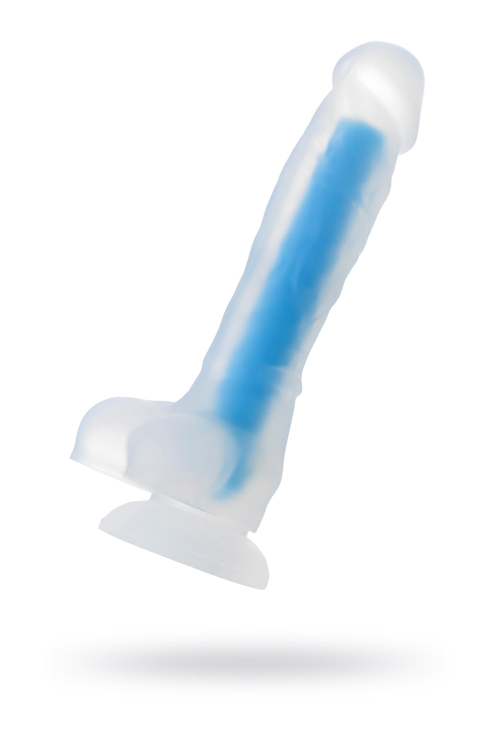 Beyond by Toyfa  Steve Glow Gece Parlayan Dildo, Silikon, Şeffaf, 20 cm