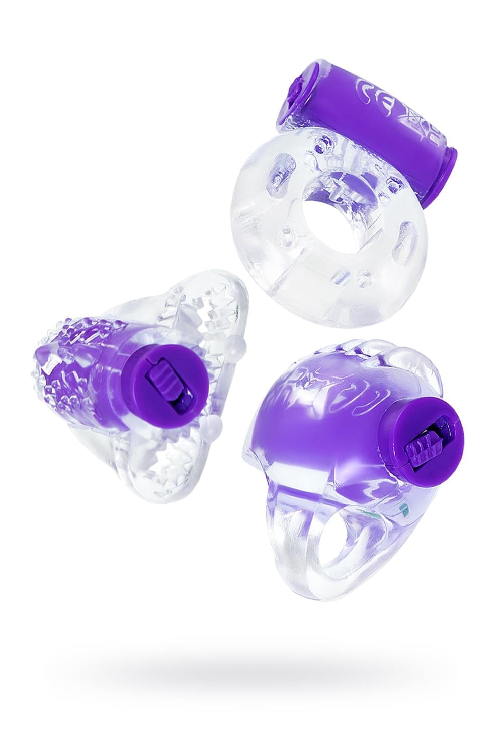 Eromantica Set No.1 vibratör seti, Silikon, transparan, 3 adet