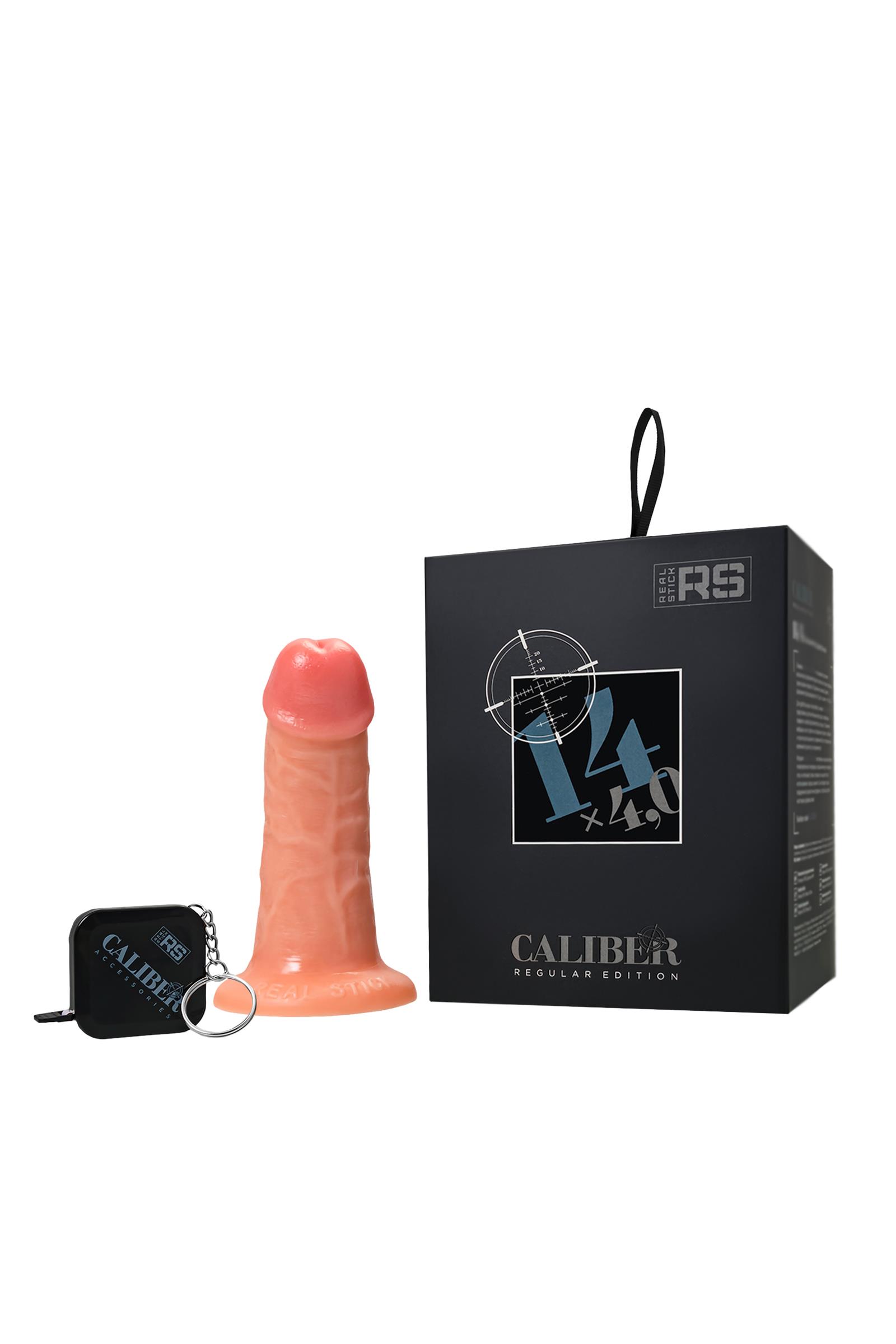 Gerçekci Dildo, RealStick CALIBER, 14 см, Ø4