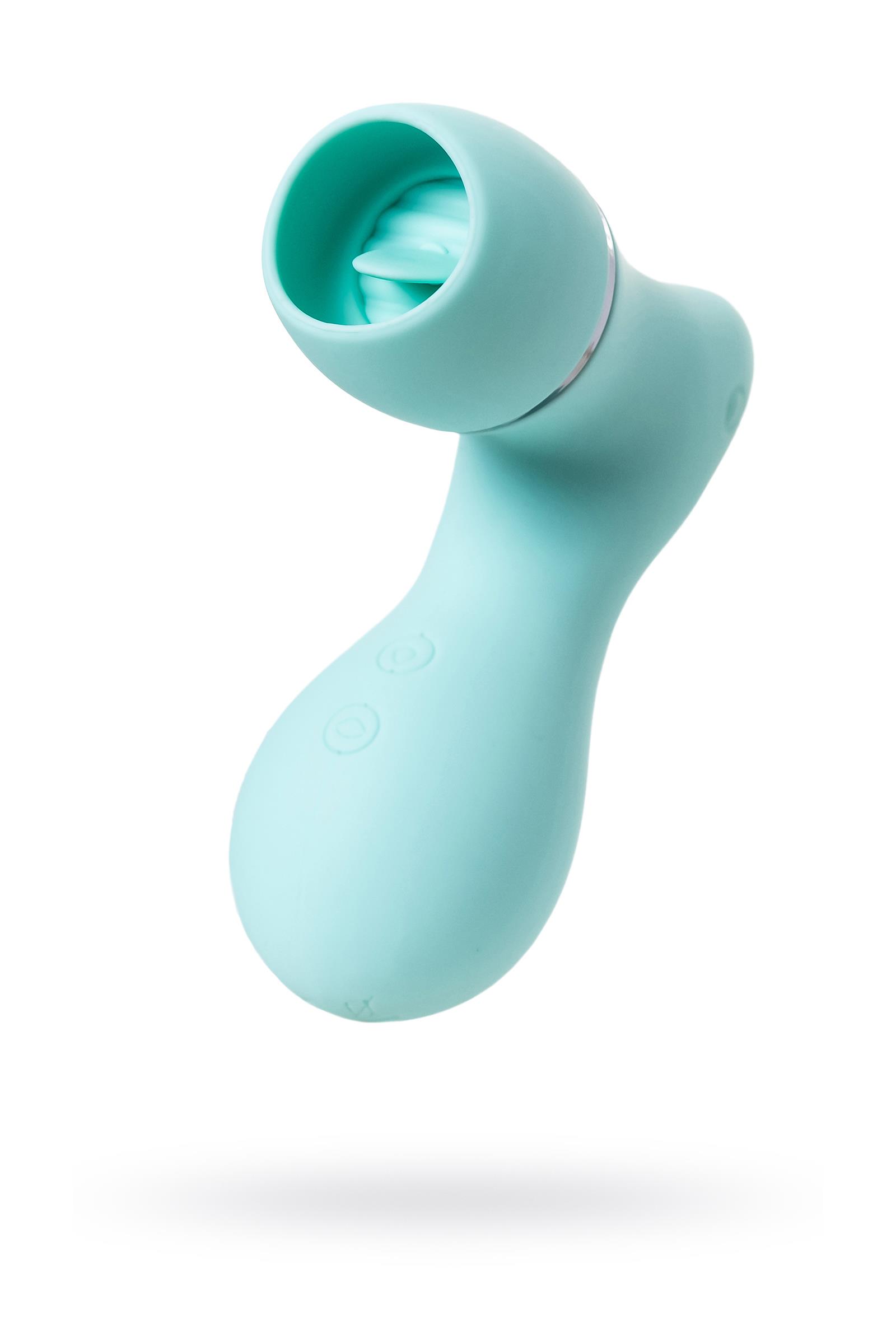 JOS DİNGO Dilli Klitoral Vakum Vibratörü, silikon, cam göbeği, 9,5 cm