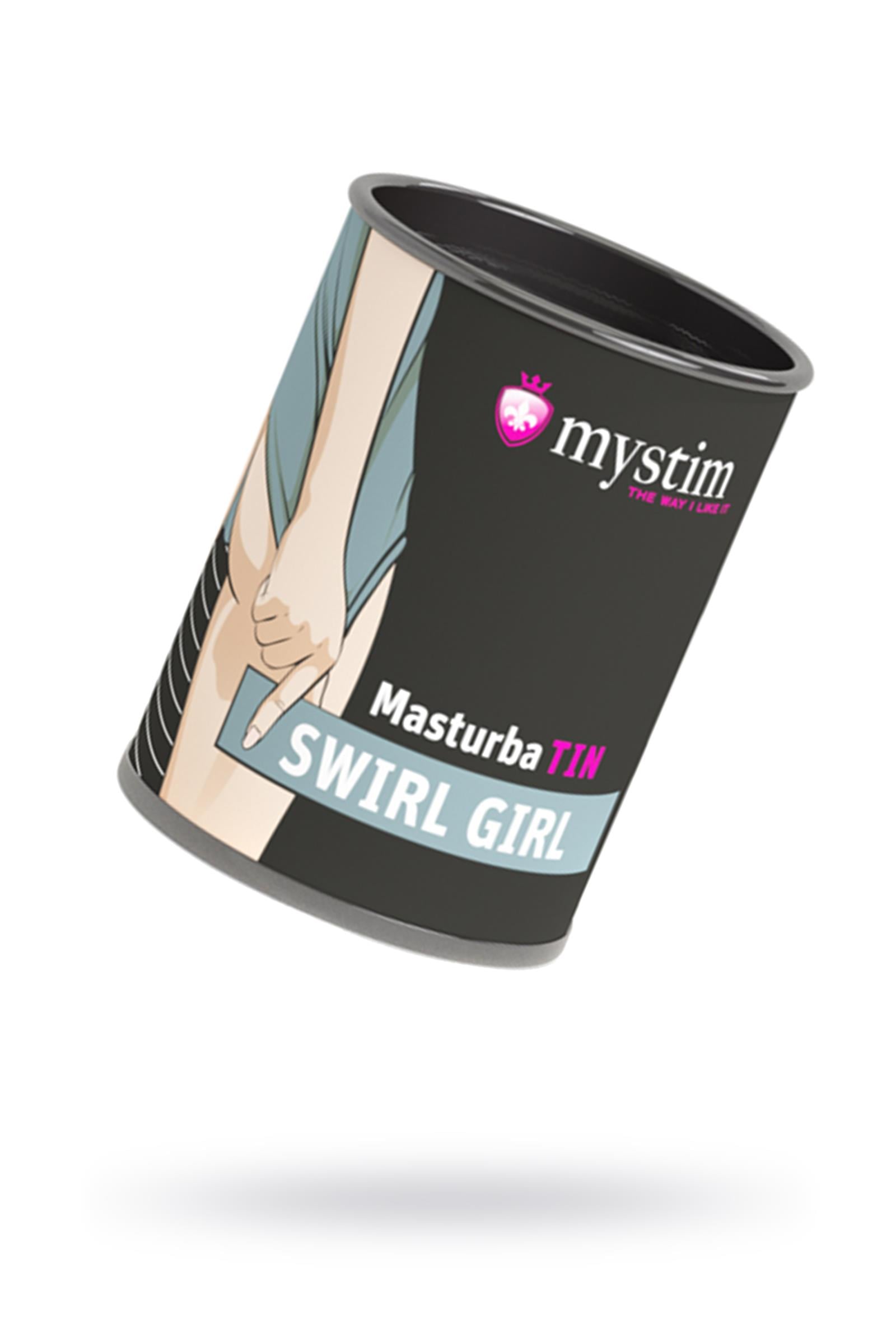 Mystim Masturbatin Swirl Gir Masturbatör, TPE, beyaz, 4,5 cm
