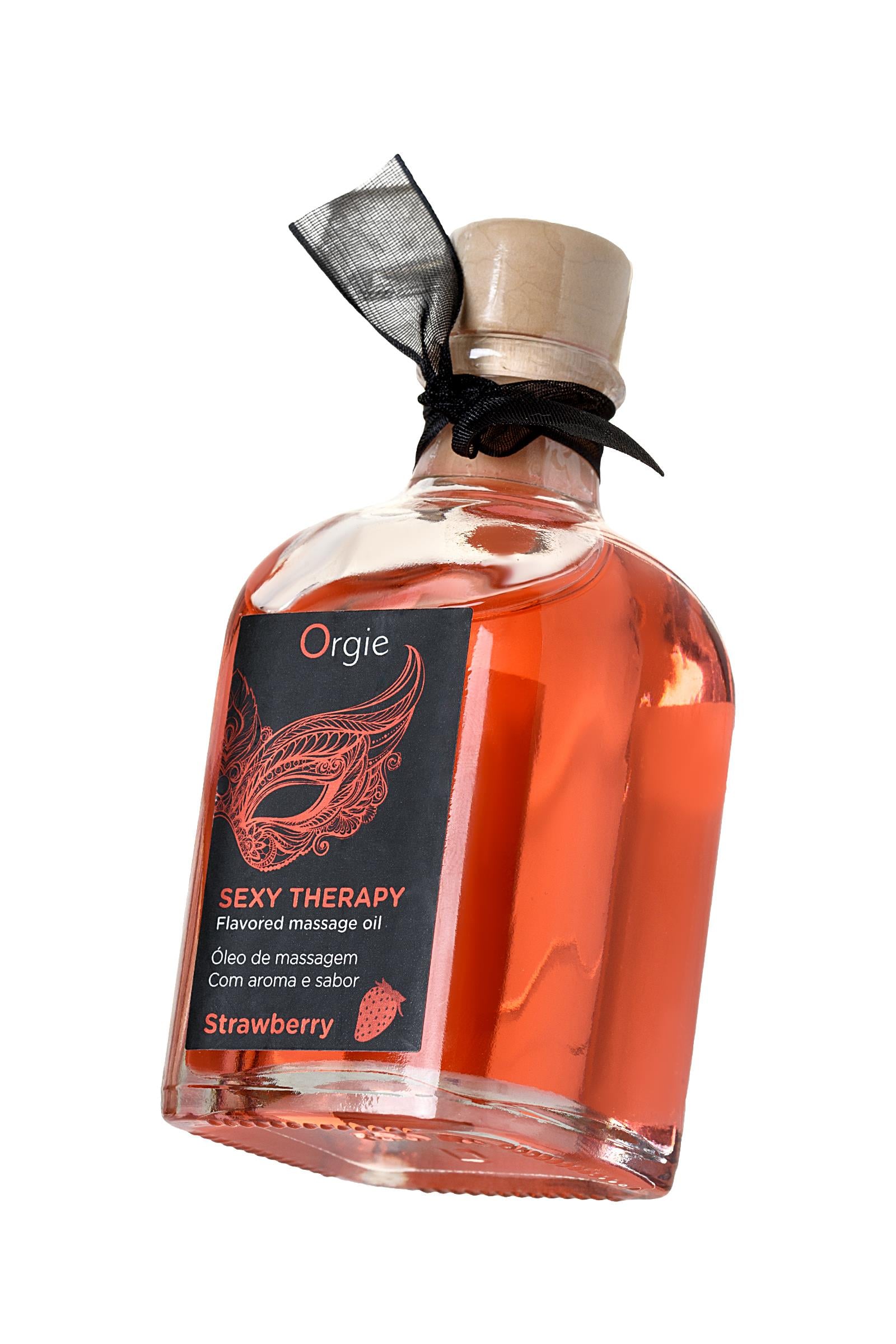 Orgie Sexy Therapy Strawberry – Çilek Aromalı Güçlendirici ve Uyarıcı Yenilebilir Masaj Yağı 150 ml