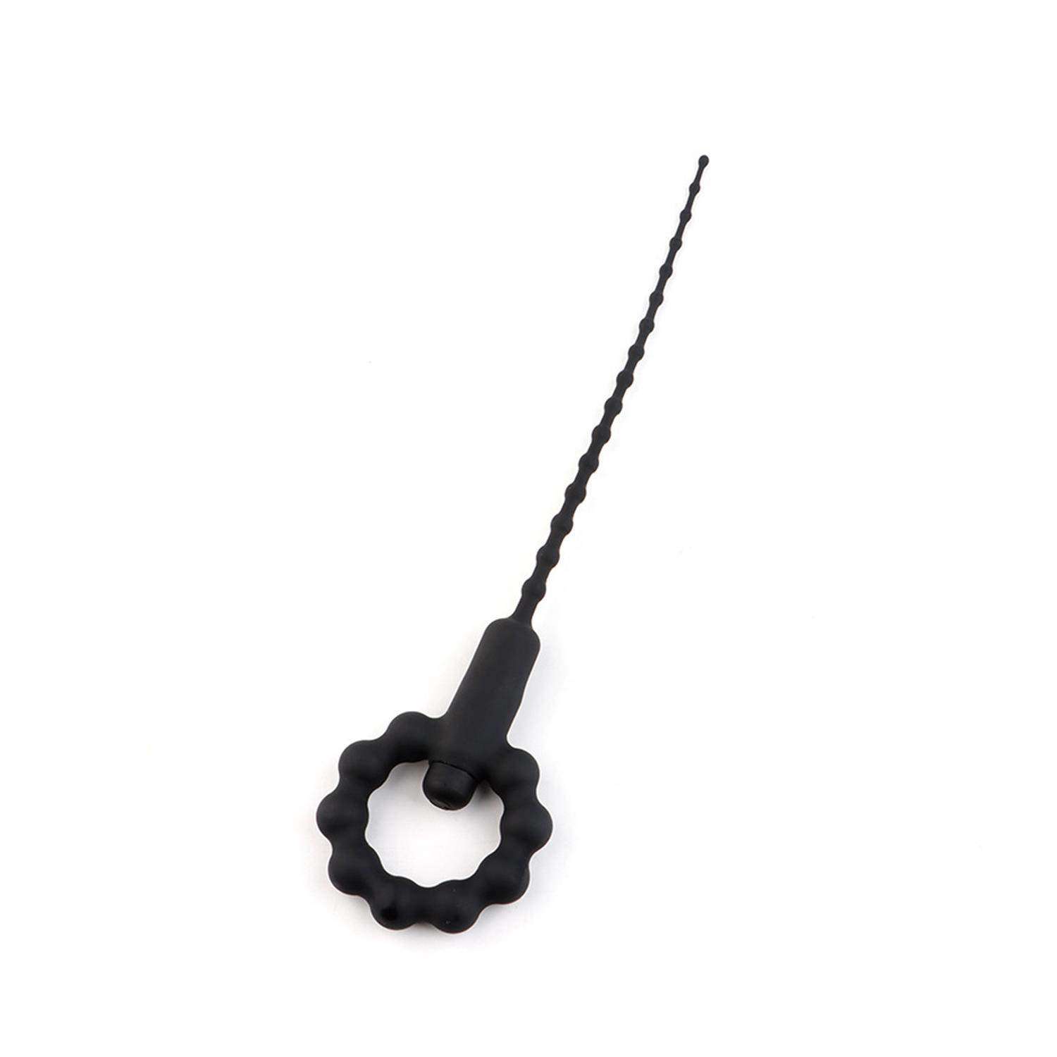 Titreşimli Boğumlu Penis Plug Siyah