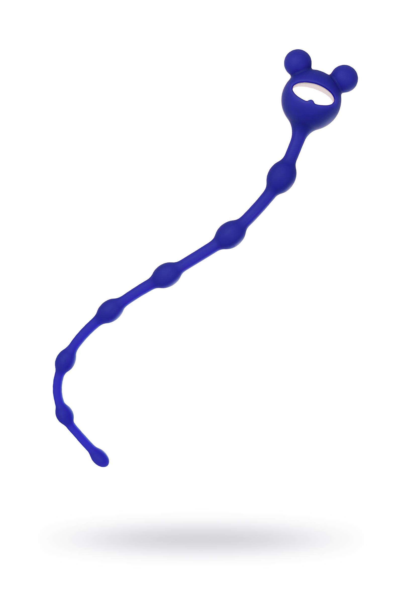 ToDo by Toyfa Froggy anal Zinciri, silikon, mavi, 27,4 cm, Ø 1,4 cm