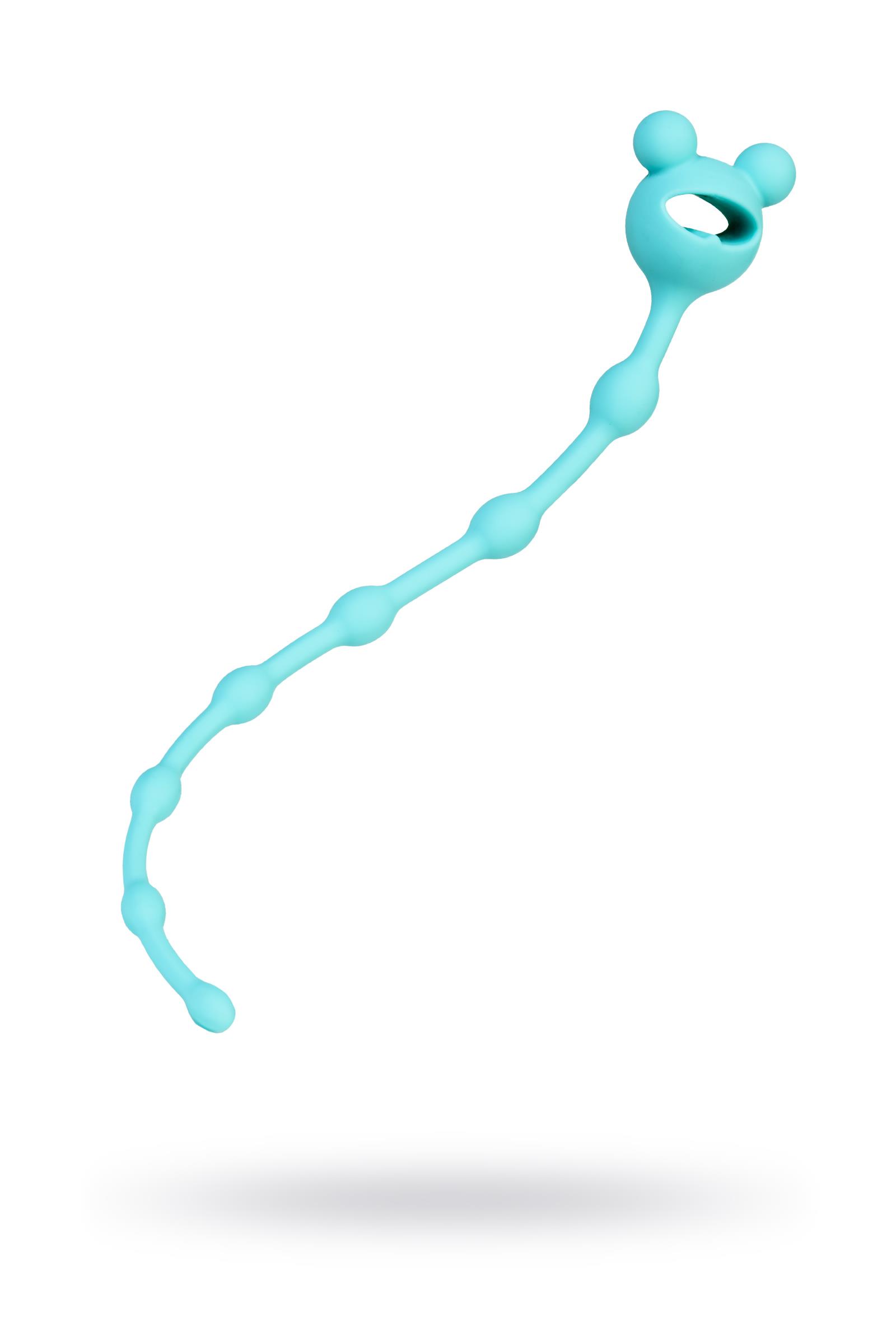 ToDo by Toyfa Froggy anal zinciri, silikon, mavi, 27,4 cm, Ø 1,4 cm
