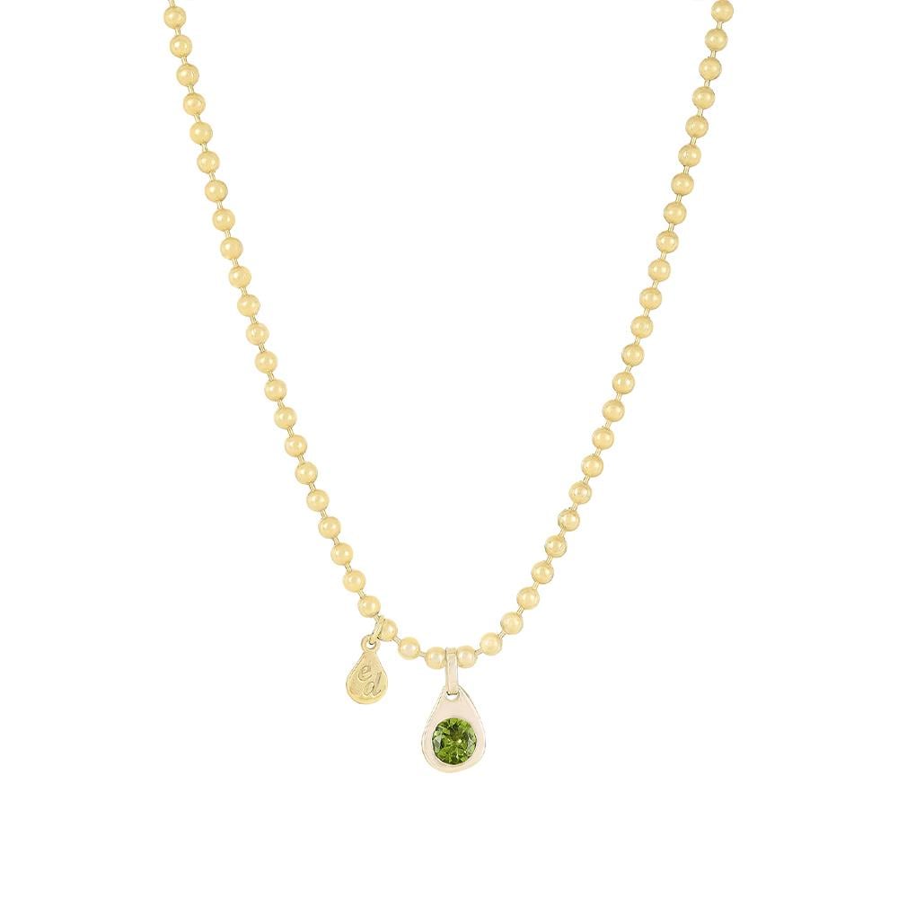 Küçük Top Peridot Kolye
