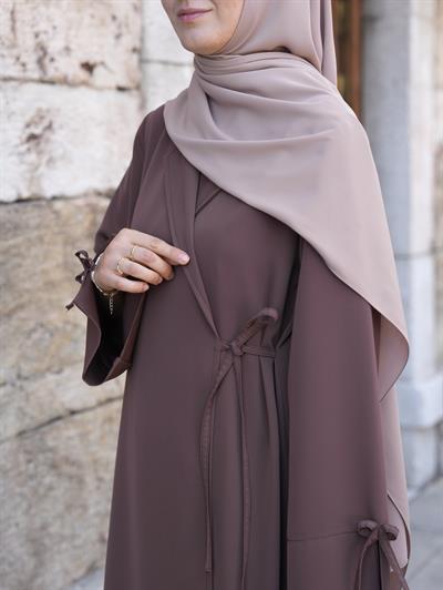 Bağlamalı Kruvaze Trench Tozlu Kahve