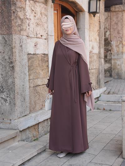 Bağlamalı Kruvaze Trench Tozlu Kahve