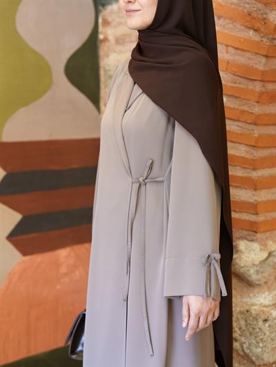 Bağlamalı Kruvaze Trench Vizon