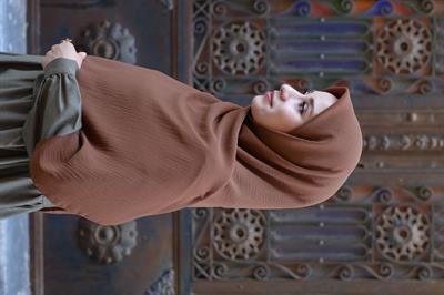 Cazz Büyük Boy Eşarp Kahverengi