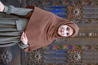 Cazz Büyük Boy Eşarp Kahverengi