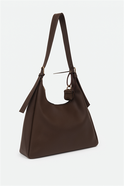 Charmlı Salaş Omuz Çantası Kahverengi