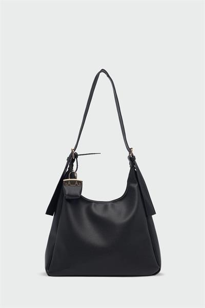 Charmlı Salaş Omuz Çantası Siyah